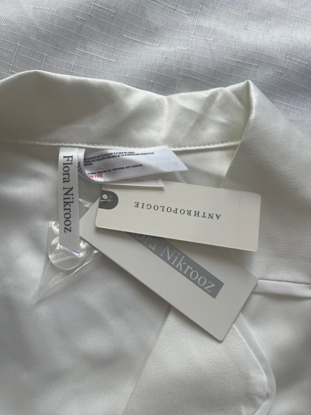 Anthropologie White Satin Bride Short Pajama Set - Picture 3 of 8